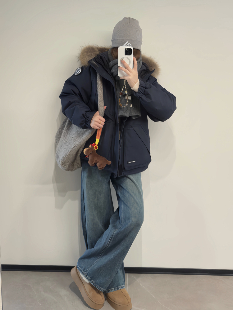 Parka Bulu Asli Wanita Musim G - Women'S Real Y2K Fashion ulasan dan harga