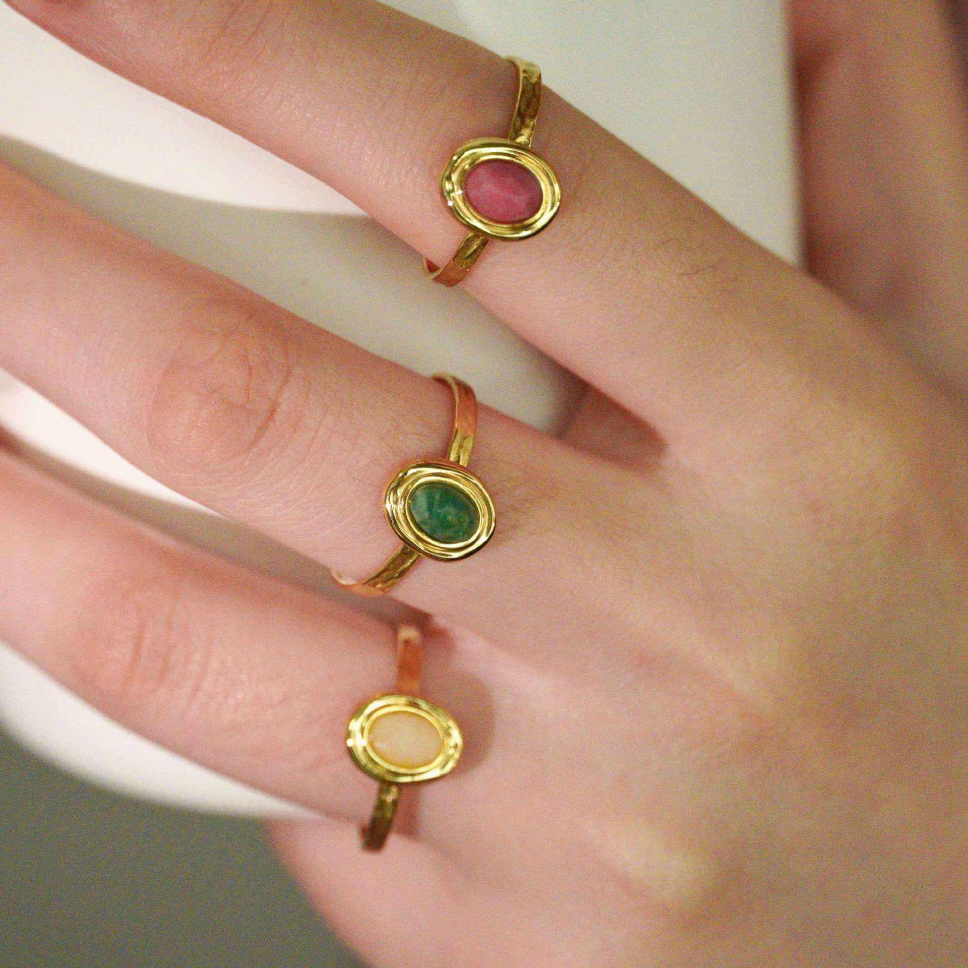 Cincin terbuka bulat baja taha - Women'S Real Y2K Fashion ulasan dan harga